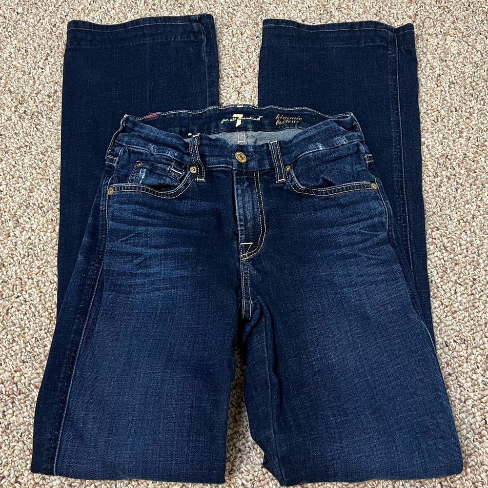 7 For All Mankind Dark Indigo “Kimmie Bootcut” Jeans